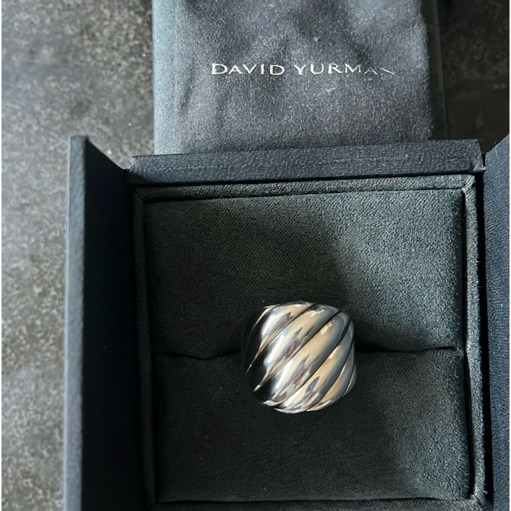 David Yurman sculpted cable ring barely worn.Purchased last year  see picture .